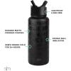 imageSimple Modern Star Wars Darth Vader Water Bottle with Straw Lid Vacuum Insulated Stainless Steel Metal Thermos  Gifts for Women Men Reusable Leak Proof Flask  Summit Collection  32oz Vader NationFortnite Midnight