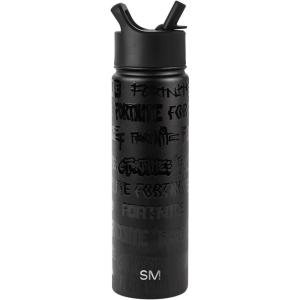 imageSimple Modern Star Wars Darth Vader Water Bottle with Straw Lid Vacuum Insulated Stainless Steel Metal Thermos  Gifts for Women Men Reusable Leak Proof Flask  Summit Collection  32oz Vader NationFortnite Midnight