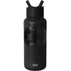 imageSimple Modern Star Wars Darth Vader Water Bottle with Straw Lid Vacuum Insulated Stainless Steel Metal Thermos  Gifts for Women Men Reusable Leak Proof Flask  Summit Collection  32oz Vader NationDC Comics Batman Bat Signal