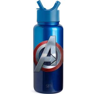 imageSimple Modern Star Wars Darth Vader Water Bottle with Straw Lid Vacuum Insulated Stainless Steel Metal Thermos  Gifts for Women Men Reusable Leak Proof Flask  Summit Collection  32oz Vader NationMarvel Avengers Shield