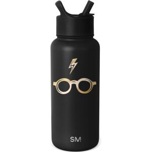 imageSimple Modern Star Wars Darth Vader Water Bottle with Straw Lid Vacuum Insulated Stainless Steel Metal Thermos  Gifts for Women Men Reusable Leak Proof Flask  Summit Collection  32oz Vader NationHarry Potter Glasses