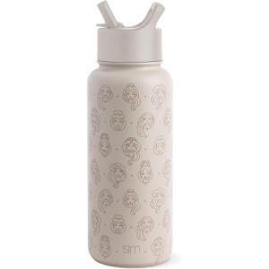 imageSimple Modern Star Wars Darth Vader Water Bottle with Straw Lid Vacuum Insulated Stainless Steel Metal Thermos  Gifts for Women Men Reusable Leak Proof Flask  Summit Collection  32oz Vader NationDisney Princess Icons