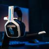 imageLogitech Astro A30 Lightspeed Wireless Gaming Headset for PS5  Bluetooth 24Ghz BuiltIn ampamp Detachable Mic USBC 35mm for Playstation Nintendo Switch PC  The Mandalorian EditionWhite