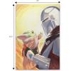 imageOpen Road Brands Disney Star Wars Grogu Mountain Scene Gallery Wrapped Canvas Wall Decor  Beautiful Baby Yoda Wall Art for Man Cave or Movie RoomGold
