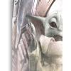 imageOpen Road Brands Disney Star Wars Grogu Mountain Scene Gallery Wrapped Canvas Wall Decor  Beautiful Baby Yoda Wall Art for Man Cave or Movie RoomGrayBlue