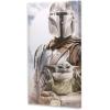 imageOpen Road Brands Disney Star Wars Grogu Mountain Scene Gallery Wrapped Canvas Wall Decor  Beautiful Baby Yoda Wall Art for Man Cave or Movie RoomGrayBlue