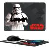 imageStar Wars The Mandalorian Din Djarin Color Block 15Watt Wireless Charger and Mouse PadStormtrooper