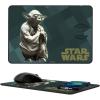imageStar Wars The Mandalorian Din Djarin Color Block 15Watt Wireless Charger and Mouse PadYoda