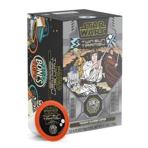 imageBones Coffee Company Star Wars Collectors Box Sample Pack Gift Set Flavored Coffee Beans Whole Bean Coffee Medium Roast Low Acid 12 oz Pack of 3Tiramisu Bones Cups