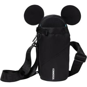 imageCorkcicle x Star Wars Grogu Crossbody Water Bottle Sling Bag Fits 16 oz to 40 oz Tumbler  Water Bottle Holder with Strap Securely Holds Bottle Cards Phone ampamp KeysMickey Mouse  Black