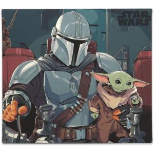 imageOpen Road Brands Disney Star Wars Grogu Mountain Scene Gallery Wrapped Canvas Wall Decor  Beautiful Baby Yoda Wall Art for Man Cave or Movie RoomGray