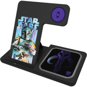 imageStar Wars Darth Vader Portrait Collage 15Watt 3 in 1 Charging StationBoba Fett