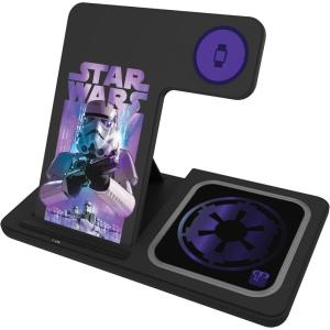 imageStar Wars Darth Vader Portrait Collage 15Watt 3 in 1 Charging StationStormtrooper