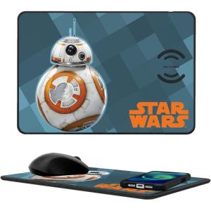 imageStar Wars The Mandalorian Din Djarin Color Block 15Watt Wireless Charger and Mouse PadBB8