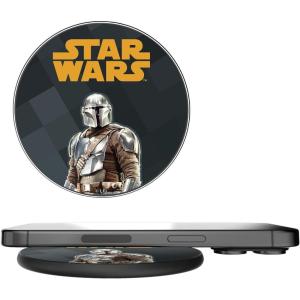 imageStar Wars The Mandalorian Grogu Color Block 15Watt Wireless ChargerDin Djarin