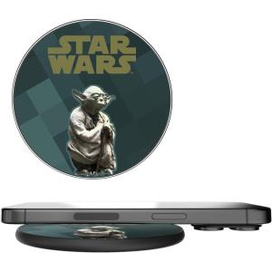imageStar Wars The Mandalorian Grogu Color Block 15Watt Wireless ChargerYoda