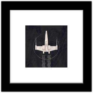 imageTrends International Gallery Pops Star Wars Saga  Neutral Abstract XWing Fighter Wall Art Wall Poster 12quot x 12quot Black Framed VersionBlack Framed Version