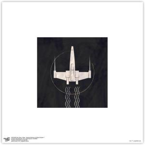 imageTrends International Gallery Pops Star Wars Saga  Neutral Abstract XWing Fighter Wall Art Wall Poster 12quot x 12quot Black Framed VersionUnframed Version