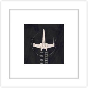 imageTrends International Gallery Pops Star Wars Saga  Neutral Abstract XWing Fighter Wall Art Wall Poster 12quot x 12quot Black Framed VersionWhite Framed Version