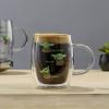 imageJoyJolt Awake Grogu Coffee Mug Set of 2 Double Wall Mug 135oz Large Espresso Cappuccino or Latte Cup Mandalorian Star Wars Mugs Insulated Coffee Mug Clear Glass Cups Coffee Cup Set