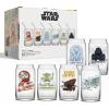 imageJoyJolt Star Wars Retro Vintage Collection 169oz Glass Tumblers  Featuring Darth Vader R2D2 Yoda Chewbacca Red Leader Jawa  Original Trilogy Drinkware Set of 6 with Glass StrawsStar Wars Glasses