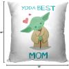 imageNorthwest Star Wars Pillow 18quot x 18quot Ready for BattleYoda Best Mom