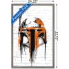 imageTrends International Star Wars Saga  Boba Fett Black And Orange Wall Poster 22375quot x 34quot Premium Unframed VersionBarnwood Framed Version