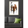 imageTrends International Star Wars Saga  Boba Fett Black And Orange Wall Poster 22375quot x 34quot Premium Unframed VersionBlonde Framed Version