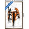 imageTrends International Star Wars Saga  Boba Fett Black And Orange Wall Poster 22375quot x 34quot Premium Unframed VersionBronze Framed Version