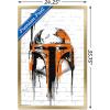 imageTrends International Star Wars Saga  Boba Fett Black And Orange Wall Poster 22375quot x 34quot Premium Unframed VersionGold Framed Version