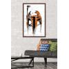 imageTrends International Star Wars Saga  Boba Fett Black And Orange Wall Poster 22375quot x 34quot Premium Unframed VersionMahogany Framed Version