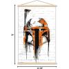 imageTrends International Star Wars Saga  Boba Fett Black And Orange Wall Poster 22375quot x 34quot Premium Unframed VersionPremium Print and Beechwood Hanger Bundle