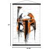 imageTrends International Star Wars Saga  Boba Fett Black And Orange Wall Poster 22375quot x 34quot Premium Unframed VersionPremium Print and Black Hanger Bundle