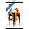 imageTrends International Star Wars Saga  Boba Fett Black And Orange Wall Poster 22375quot x 34quot Premium Unframed VersionPremium Print and Black Hanger Bundle