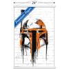imageTrends International Star Wars Saga  Boba Fett Black And Orange Wall Poster 22375quot x 34quot Premium Unframed VersionPremium Print and White Hanger Bundle