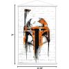 imageTrends International Star Wars Saga  Boba Fett Black And Orange Wall Poster 22375quot x 34quot Premium Unframed VersionPremium Print and White Hanger Bundle