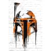 imageTrends International Star Wars Saga  Boba Fett Black And Orange Wall Poster 22375quot x 34quot Premium Unframed VersionPremium Unframed Version
