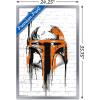 imageTrends International Star Wars Saga  Boba Fett Black And Orange Wall Poster 22375quot x 34quot Premium Unframed VersionSilver Framed Version