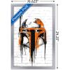 imageTrends International Star Wars Saga  Boba Fett Black And Orange Wall Poster 22375quot x 34quot Premium Unframed VersionSilver Framed Version