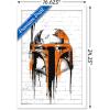 imageTrends International Star Wars Saga  Boba Fett Black And Orange Wall Poster 22375quot x 34quot Premium Unframed VersionWhite Framed Version