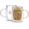 imageJoyJolt Awake Grogu Coffee Mug Set of 2 Double Wall Mug 135oz Large Espresso Cappuccino or Latte Cup Mandalorian Star Wars Mugs Insulated Coffee Mug Clear Glass Cups Coffee Cup Set