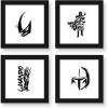 imageTrends International Gallery Pops Star Wars The Mandalorian  Bounty Hunter Wall Art Bundle 4Pack Wall Poster 12quot x 12quot Black Frame VersionBlack Framed Version