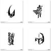imageTrends International Gallery Pops Star Wars The Mandalorian  Bounty Hunter Wall Art Bundle 4Pack Wall Poster 12quot x 12quot Black Frame VersionUnframed Version