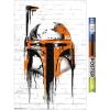 imageTrends International Star Wars Saga  Boba Fett Black And Orange Wall Poster 22375quot x 34quot Premium Unframed VersionPremium Poster  Clip Bundle