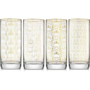 imageJoyJolt Star Wars Glassware Deco Lowball Glasses Set of 4 10oz Star Wars Glasses Short Glass Tumbler with Darth Vader in a Retro Crystal Glass Cup Double Old Fashioned Rocks Glass or Water GlassHighball Glasses
