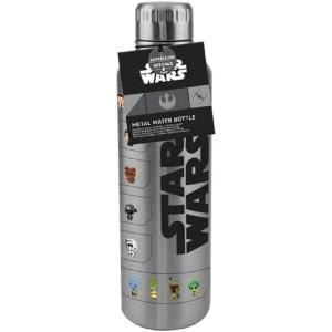imagePaladone Star Wars Official Licensed Metal Water Bottle Gamer and Comic Series Fan Decor and Gift Disney Desk Accessory for All Ages Collectors Drinkware with Movie Characters