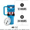imageBioworld Star Wars Mandalorian Mythosaur Skull Bounty Hunter Logo 40 Oz Silver Stainless Steel TumblerCaptain America Costume  Shield