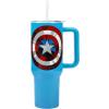 imageBioworld Star Wars Mandalorian Mythosaur Skull Bounty Hunter Logo 40 Oz Silver Stainless Steel TumblerCaptain America Costume  Shield