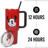 imageBioworld Star Wars Mandalorian Mythosaur Skull Bounty Hunter Logo 40 Oz Silver Stainless Steel TumblerDisney Classic Minnie Red