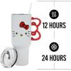 imageBioworld Star Wars Mandalorian Mythosaur Skull Bounty Hunter Logo 40 Oz Silver Stainless Steel TumblerHello Kitty Sculpted Bow